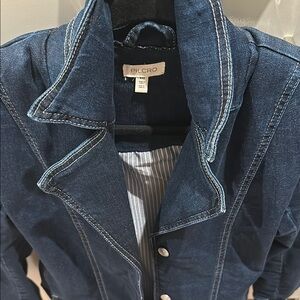 Pilcro Blue Blazer with Notched Lapels